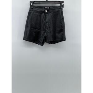 JC JQ JEANS Women's Black Shimmer High-Rise Shorts SZ S